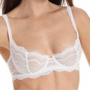 Cosabella White Lace Bra with Floral Detailing